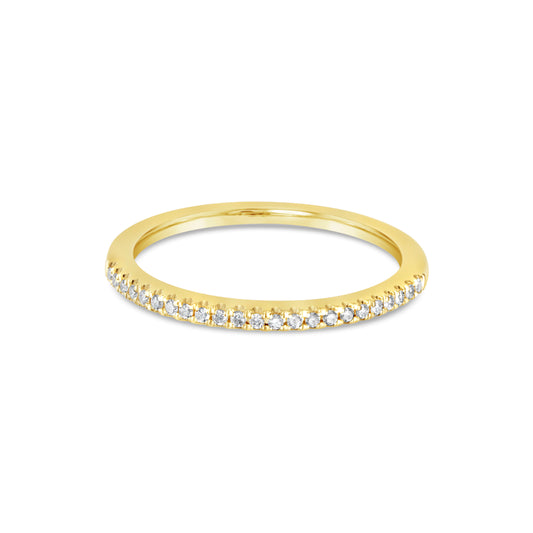 Natural Diamond Stackable Ladies Wedding Band in 14 Karat Yellow with 0.11ctw G/H SI1 Round Diamonds