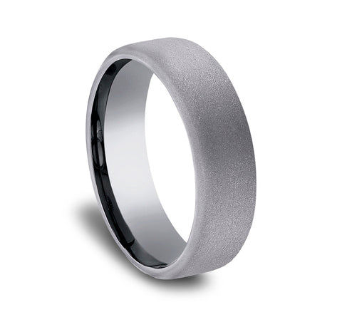 Tantalum grey carved band, 6.5MM width.
