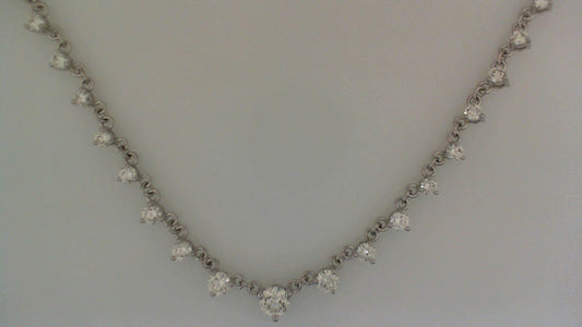 VIMCO DIAMOND CORP. Natural Diamond Necklace in 14 Karat White Gold with 2.26ctw Round Diamonds