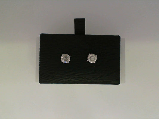JOCALIO GROUP LLC Earth Mined Diamond Stud Earrings in 14 Karat White Gold with 0.91ctw Round Diamonds