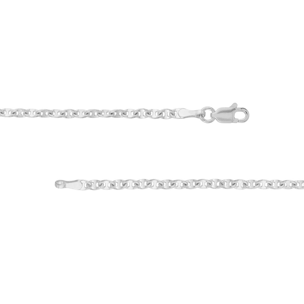 14K white gold ankle bracelet chain.