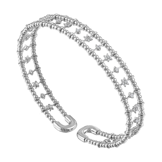 Natural Diamond Bracelet in 14 Karat White with 0.50ctw G/H SI1 Round Diamonds