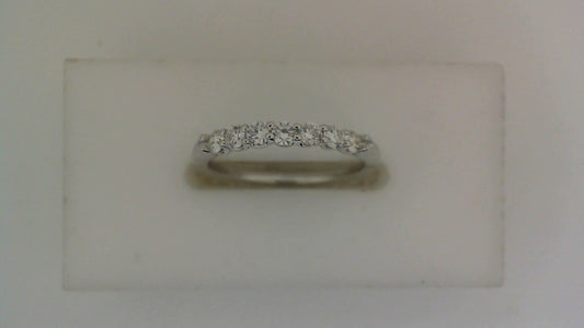 Natural diamond band with round stones.