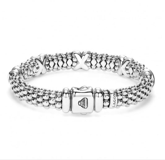 LAGOS Embrace Collection Station Bracelet (No Stones) in Sterling Silver White