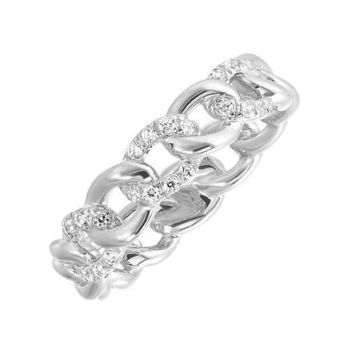 Natural Diamond Stackable Fashion Ring in 14 Karat White with 0.20ctw Round Diamonds