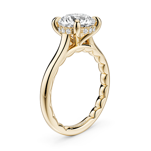 Natural Diamond Semi-Mount Engagement Ring