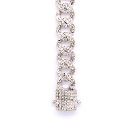 Natural Diamond Bracelet in 14 Karat White with 5.27ctw Round Diamonds