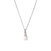 Marks Estate Dept 1 Pear Opal Color Gemstone Necklace in 14 Karat White Gold with 1.00ctw