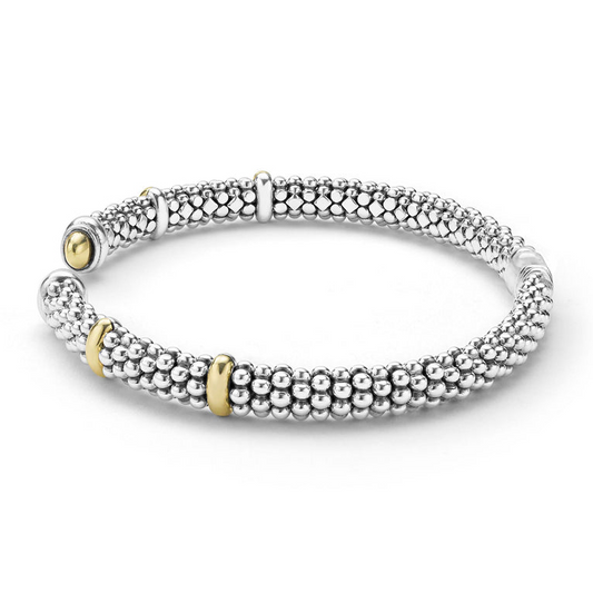LAGOS Bracelet (No Stones) in Sterling Silver 18 Karat White Yellow