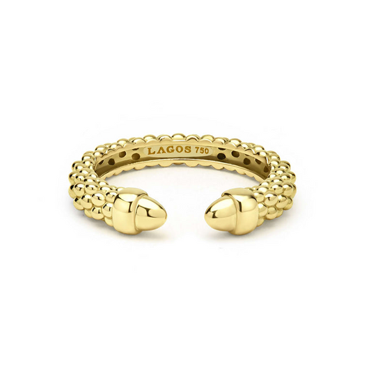 LAGOS Signature Caviar Collection Fashion Ring (No Stones) in 18 Karat Yellow Gold 3MM