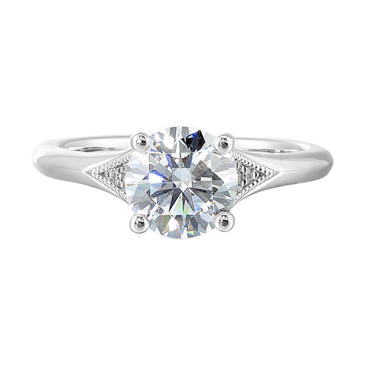 14K white gold diamond engagement ring.