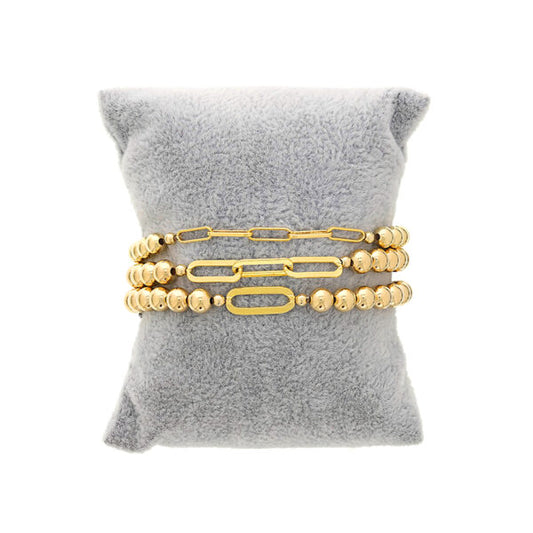 Stretch Bracelet (No Stones) in Gold Filled Yellow