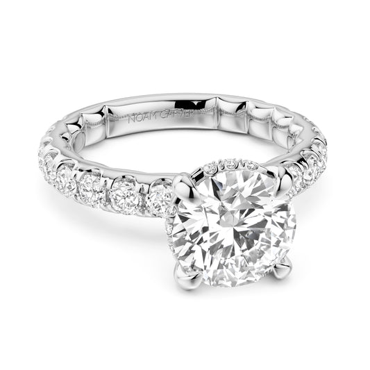 Natural Diamond Semi-Mount Engagement Ring