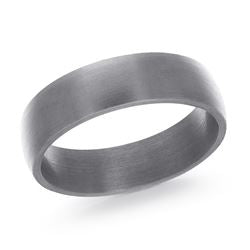 Tantalum grey carved band, satin finish, 6MM.