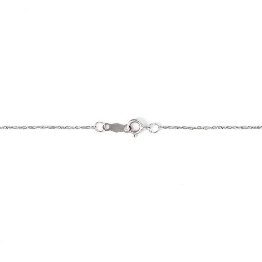 M Estate Collection Natural Diamond Necklace in 14 Karat White with 0.57ctw L/M SI1-SI2 Princess Diamonds