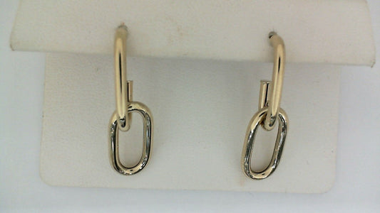 Drop Earrings (No Stones) in 14 Karat Yellow