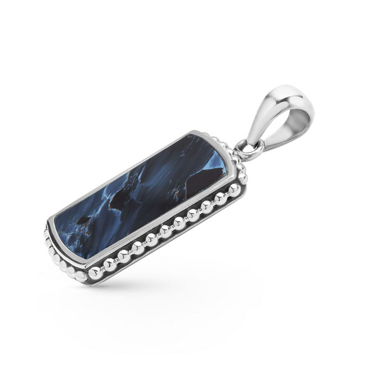 Pendant Lagos Anthem Collection Color Gemstone Necklace in Sterling Silver White - Grey