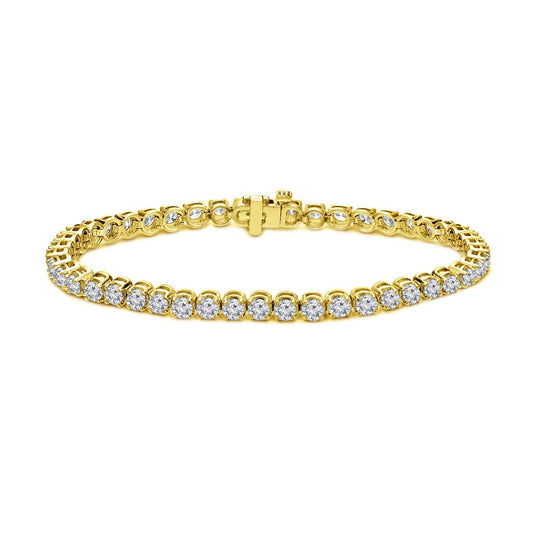 Marks 89 Natural Diamond Bracelet in 14 Karat Yellow with 4.90ctw G/H SI1-SI2 Round Diamonds