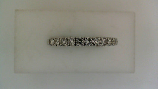 Small Hoop Natural Diamond Earrings in 14 Karat White with 1.08ctw Round Diamonds