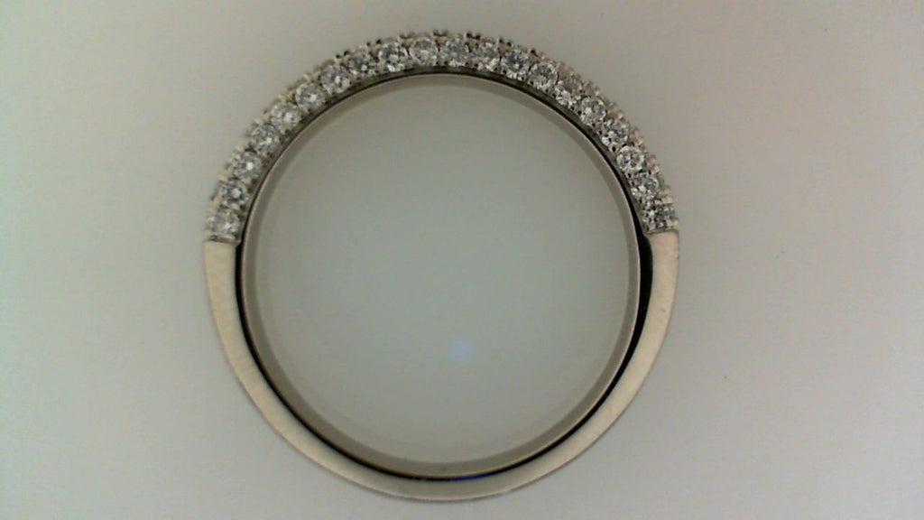 Lab-grown diamond band, 14K white gold.