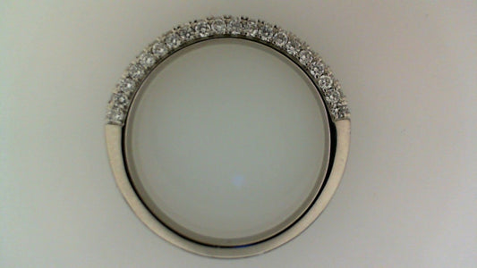 Lab-grown diamond band, 14K white gold.