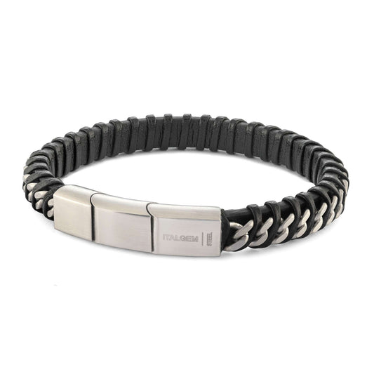 ItalGem Steel Men's Bracelet (No Stones)