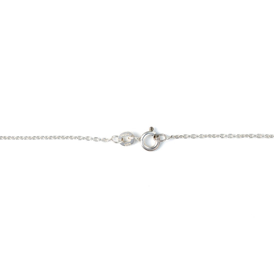 Cross Simulated Diamond Necklace in Sterling Silver