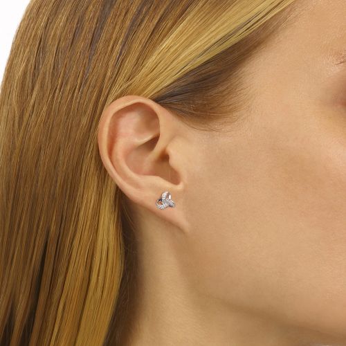 ReMARKable Designs Stud Natural Diamond Earrings in 10 Karat White with 0.10ctw Round Diamonds