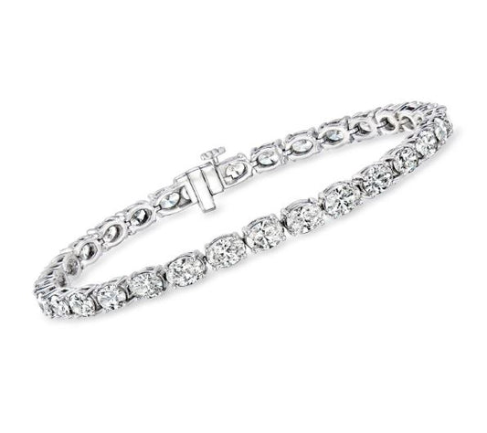 14K white gold bracelet with diamonds.