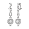 ReMARKable Designs Red Carpet Ready Collection Dangle Natural Diamond Earrings in 18 Karat White Gold with 1.843ctw Various Shapes Diamonds, Clarity: VS1-VS2, Color: G/H