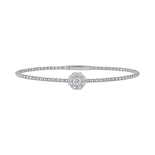 Natural Diamond Bracelet in 14 Karat White with 0.78ctw Round Diamonds