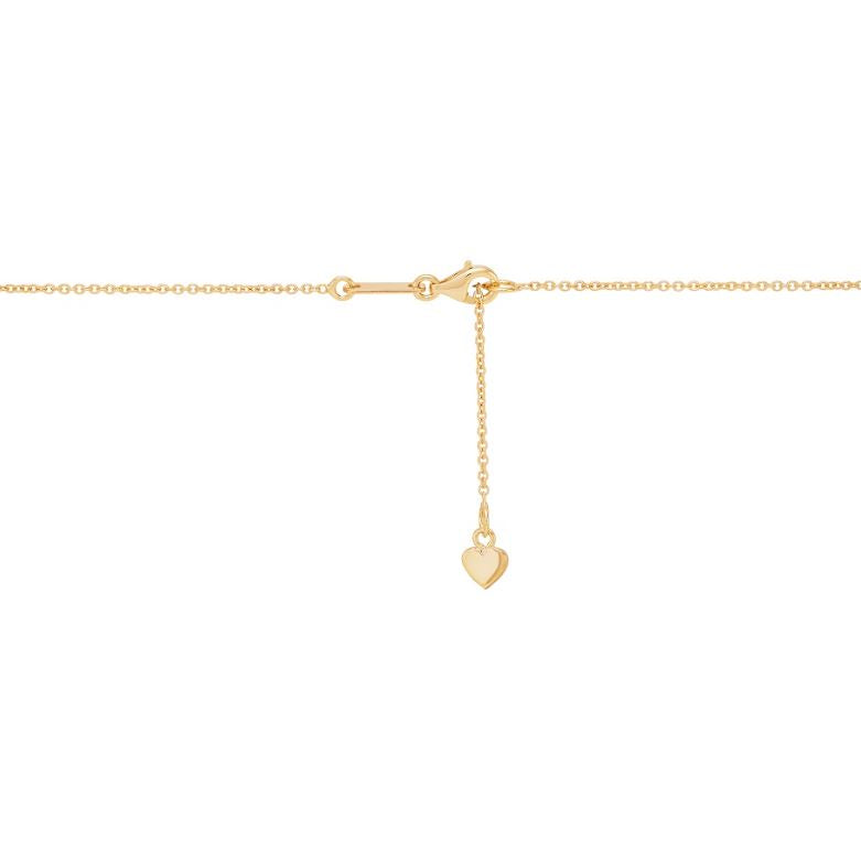 14K yellow gold heart necklace, no stones.
