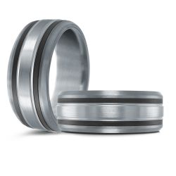 Tantalum carved band, polished satin finish.