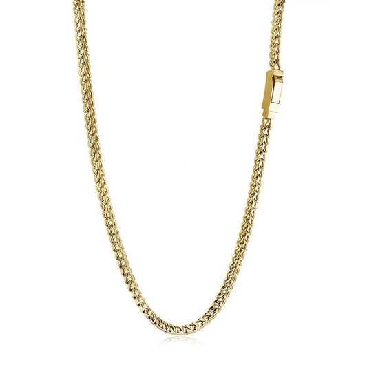 22" Franco 9.4mm Chain in Stainless Steel Yellow