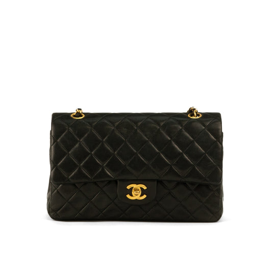 Chanel Lambskin Quilted Small Double Flap Black I Gently Used