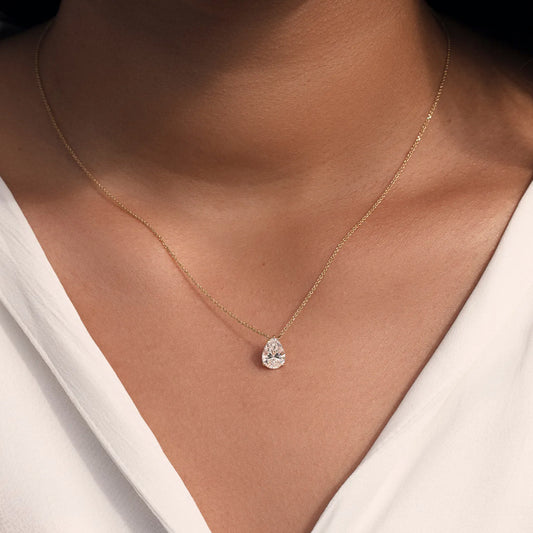 Puremark powered by Clarity Necklace in 14 Karat Yellow Gold with 2.09ctw of Round Lab-Grown Diamonds, Clarity: VS2, Color: E