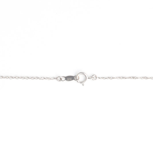 14K white gold necklace clasp.