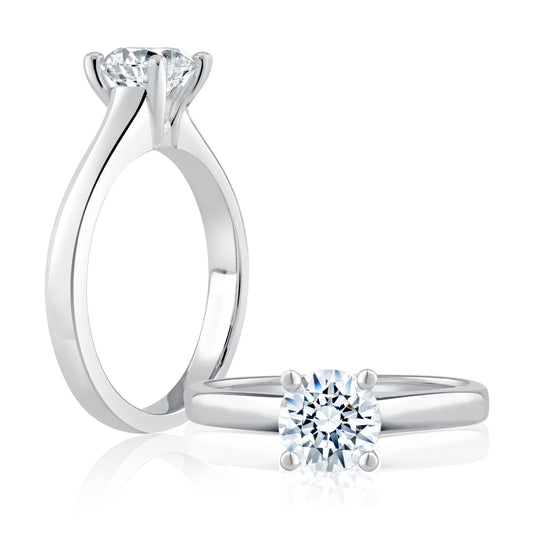 Solitaire Solitaire Semi-Mount Engagement Ring in 14 Karat White