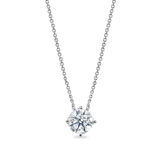DIALOG SOLUTIONS INC Necklace in 18 Karat White Gold with 1.06ctw of Round Lab-Grown Diamonds