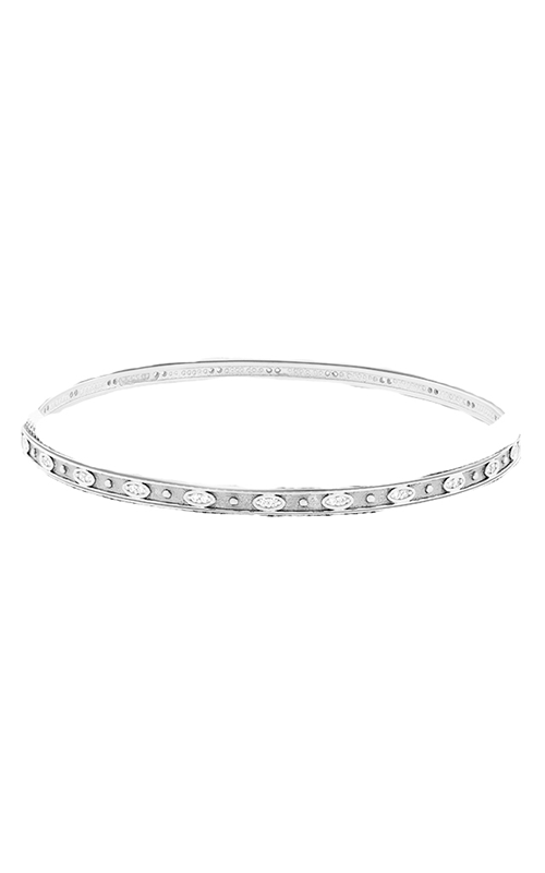 Bangle Simulated Diamond Bracelet in Sterling Silver