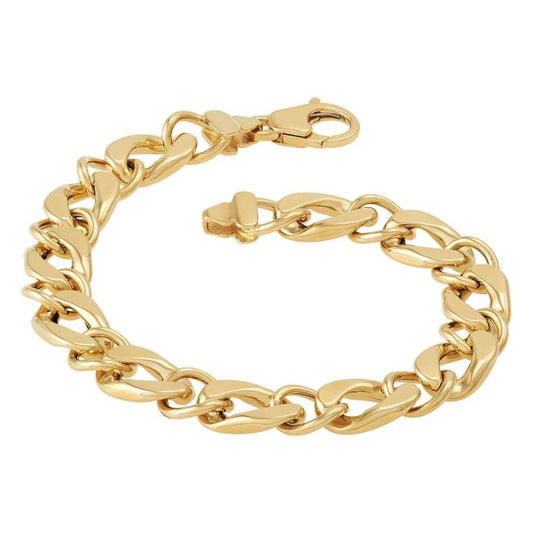 14K yellow gold open link bracelet.
