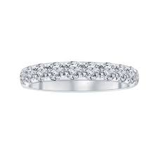 Lab-grown diamond band, 14K white gold.