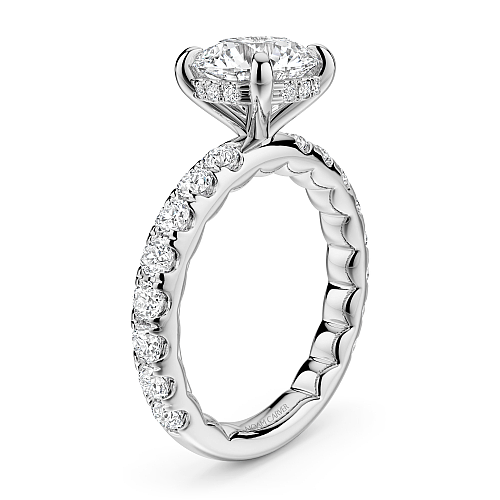 Natural Diamond Semi-Mount Engagement Ring