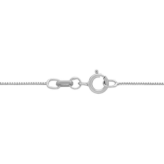 ARMADANI Box Chain in 14 Karat White Gold, 18" 0.53mm