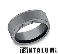 Carved Band (No Stones) in Tantalum Grey 9MM