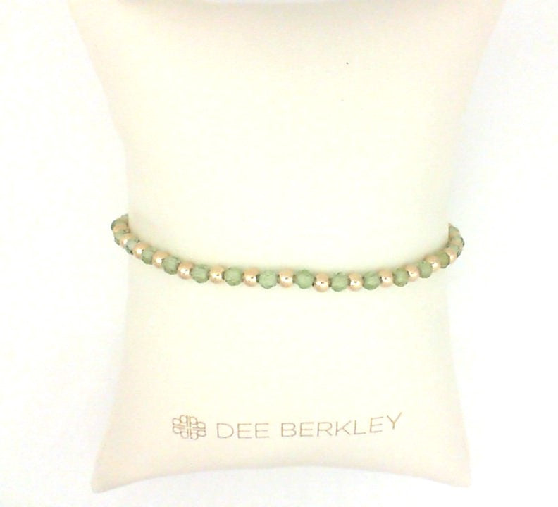 Peridot and gold-filled stretch bracelet.