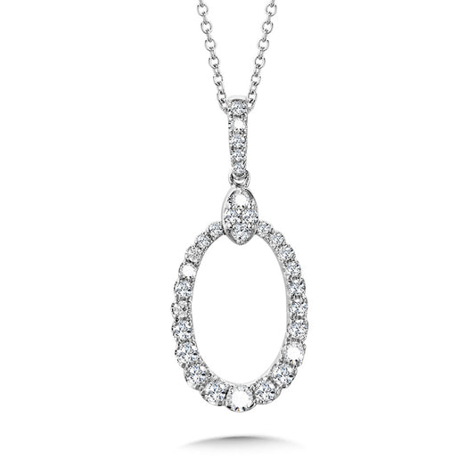 SDC Creations Natural Diamond Earth Mined Necklace in 14 Karat White Gold with 0.36ctw Round Diamond