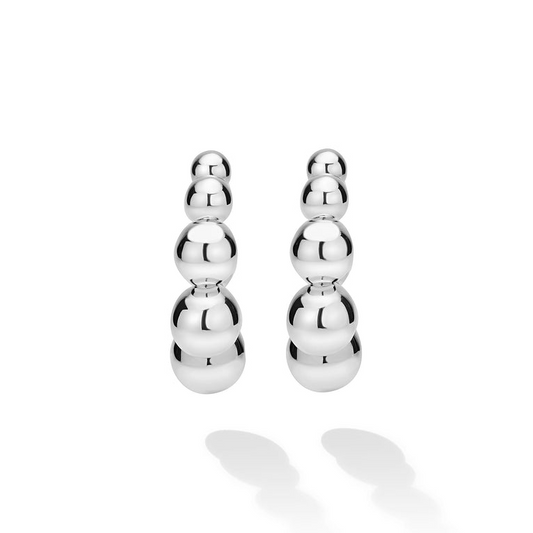 LAGOS J Hoop Earrings (No Stones) in Sterling Silver