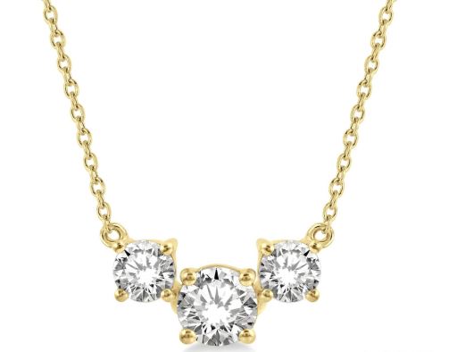 ReMARKable Designs Natural Diamond Necklace in 14 Karat Yellow Gold with 0.75ctw Round Diamonds