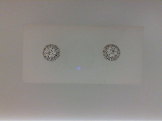 Stud Natural Diamond Studs in 18 Karat White with 0.23ctw Round Diamond